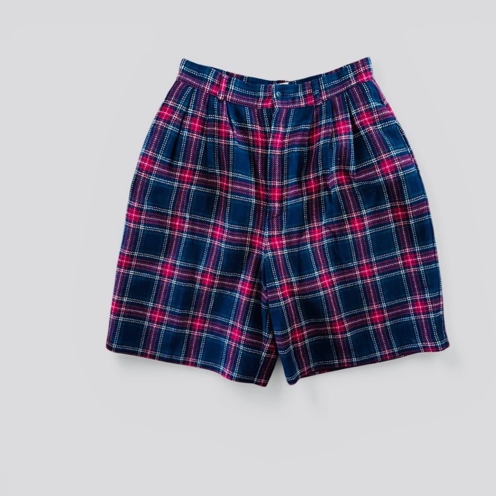 Vintage Casablanca Plaid 90's Shorts